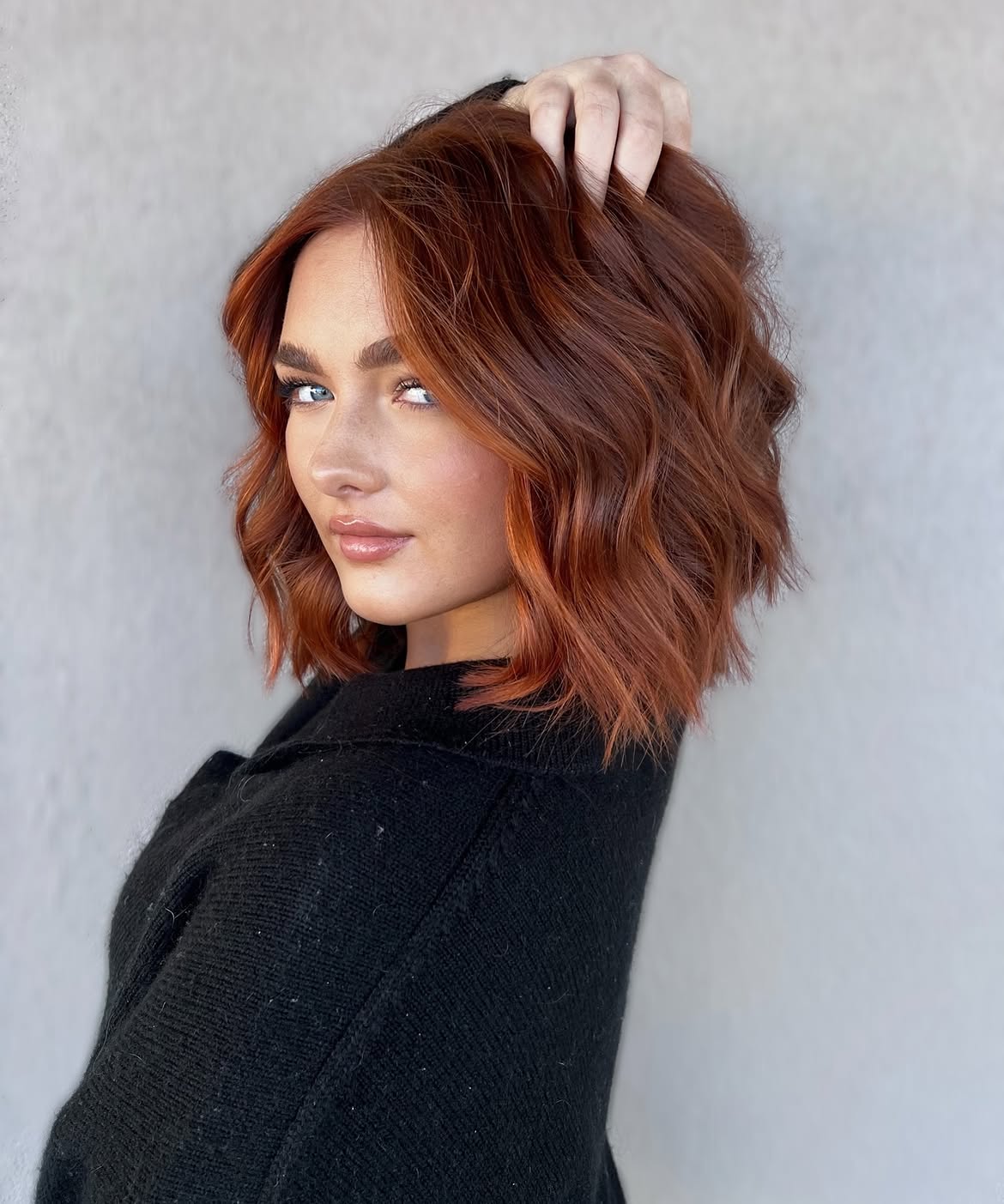 Warm Copper Waves With Textured Ends