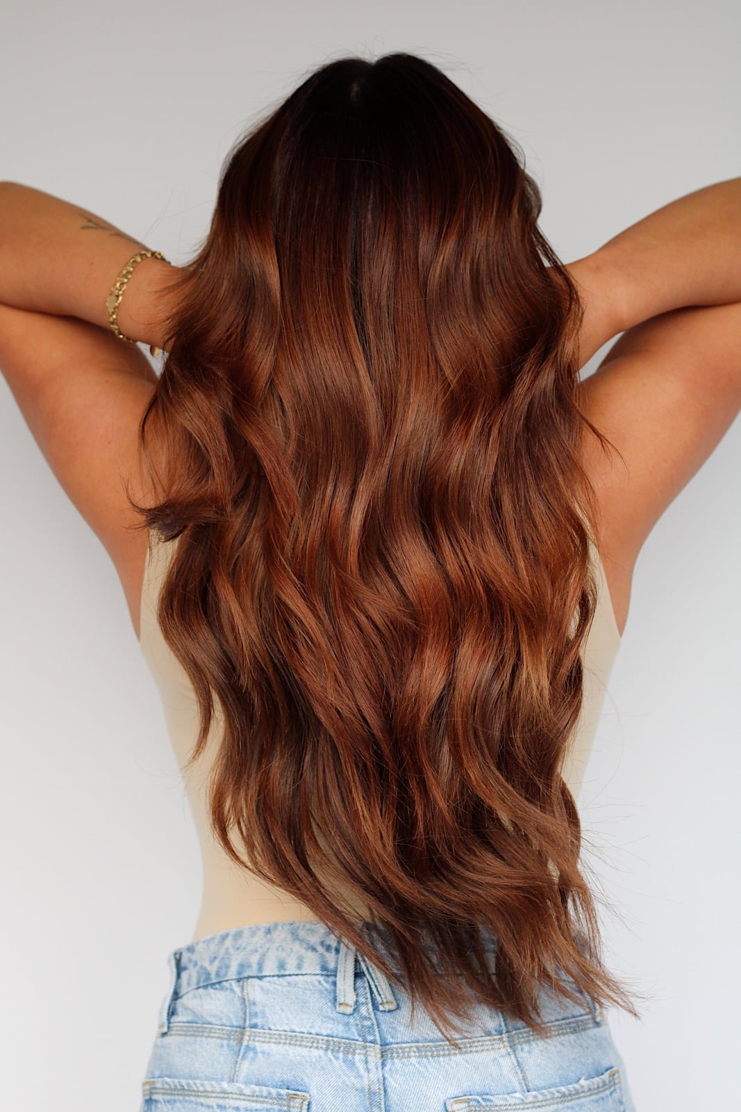 Glossy Copper Waves Blowout — Waves Hair