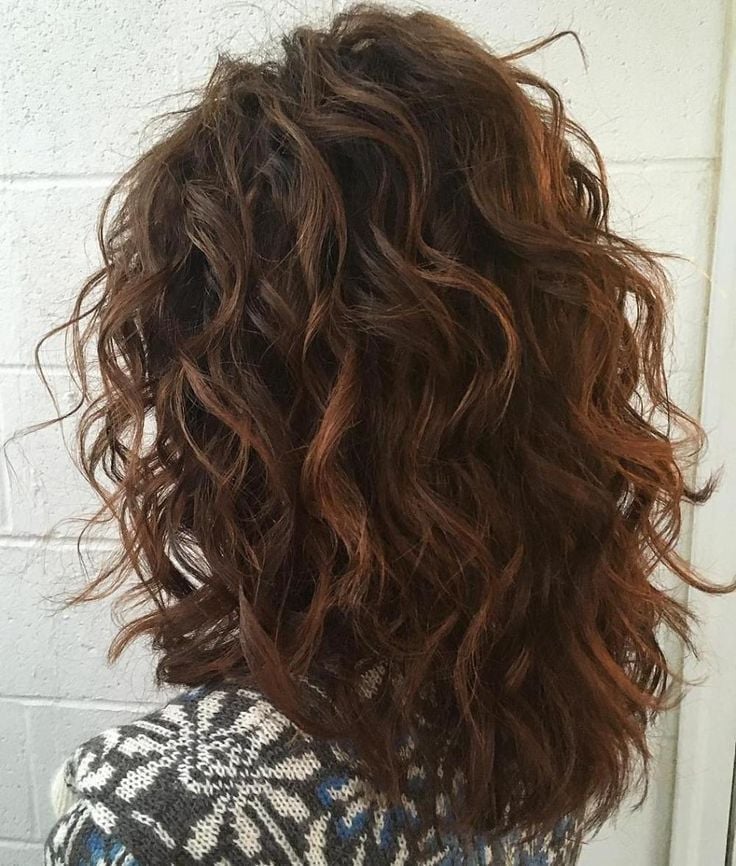 Thick Dark Brown Waves With Auburn Highlights — Waves Hair