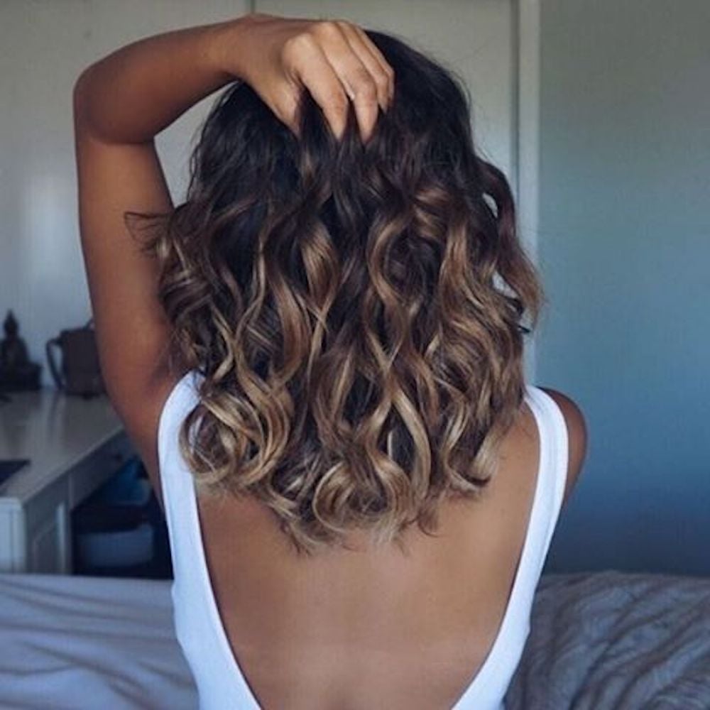 Dark Brown Balayage Loose Curls — Waves Hair