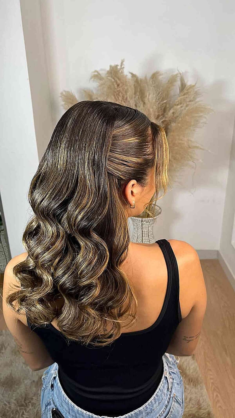 Defined Hollywood Waves In Dark Brown — Waves Hair