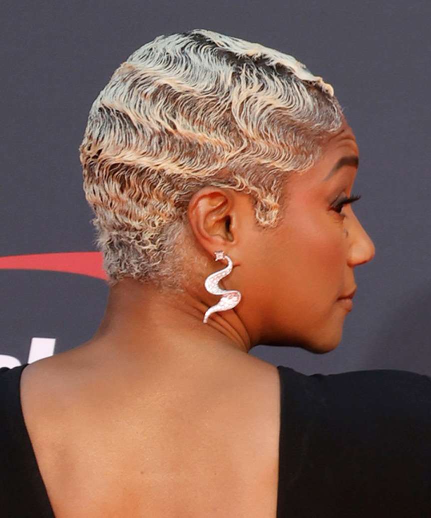 Platinum Blonde Finger Waves Pixie — Waves Hair