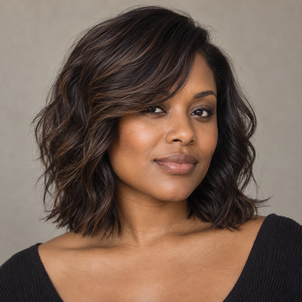 Shoulder Length Layers No Bangs — Wavy Haircuts