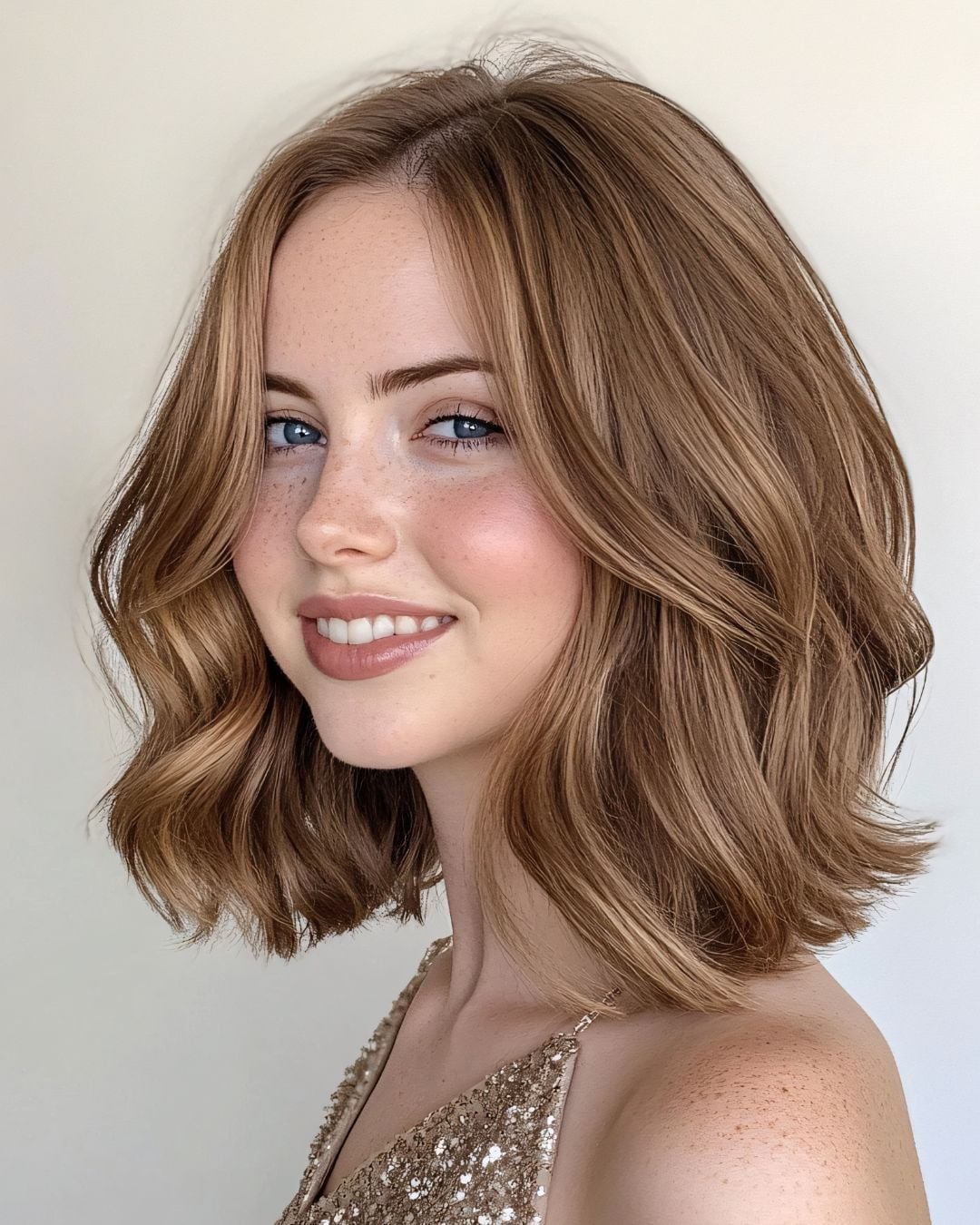 Bob With Layers And Curtain Bangs — Wavy Haircuts