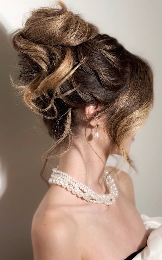Voluminous Textured Updo With Curls Voluminous Textured Updo With Curls — Wedding Hairstyles for Long Hair