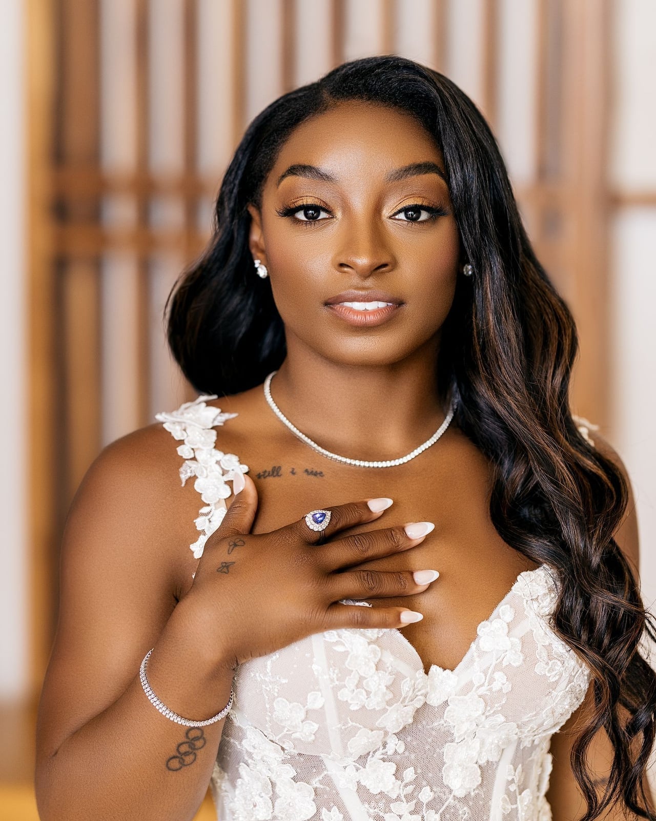 Shoulder Length Loose Waves Swept Aside Shoulder Length Loose Waves Swept Aside — Wedding Hairstyles for Long Hair