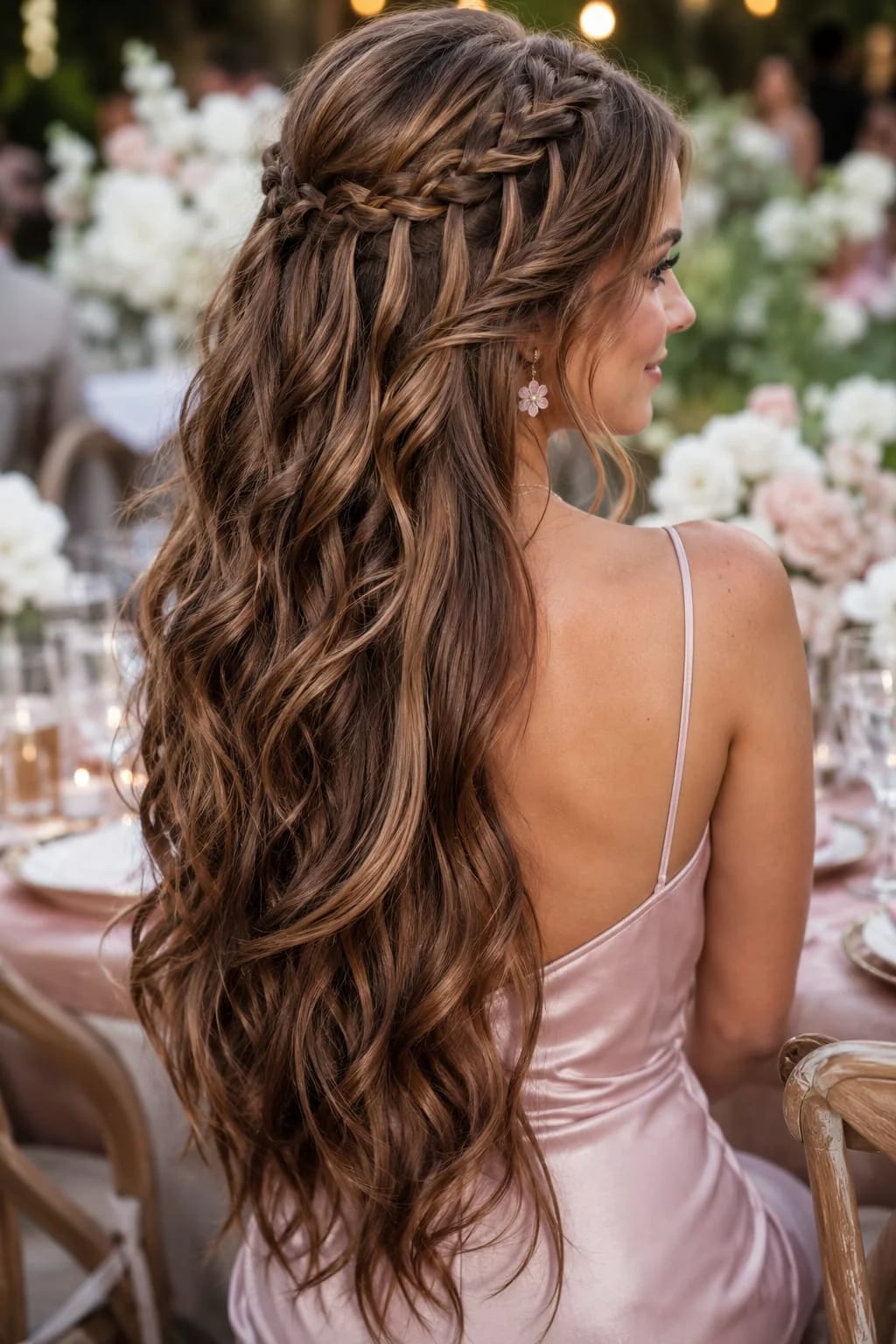 Waterfall Braid With Loose Waves Waterfall Braid With Loose Waves — Wedding Hairstyles for Long Hair