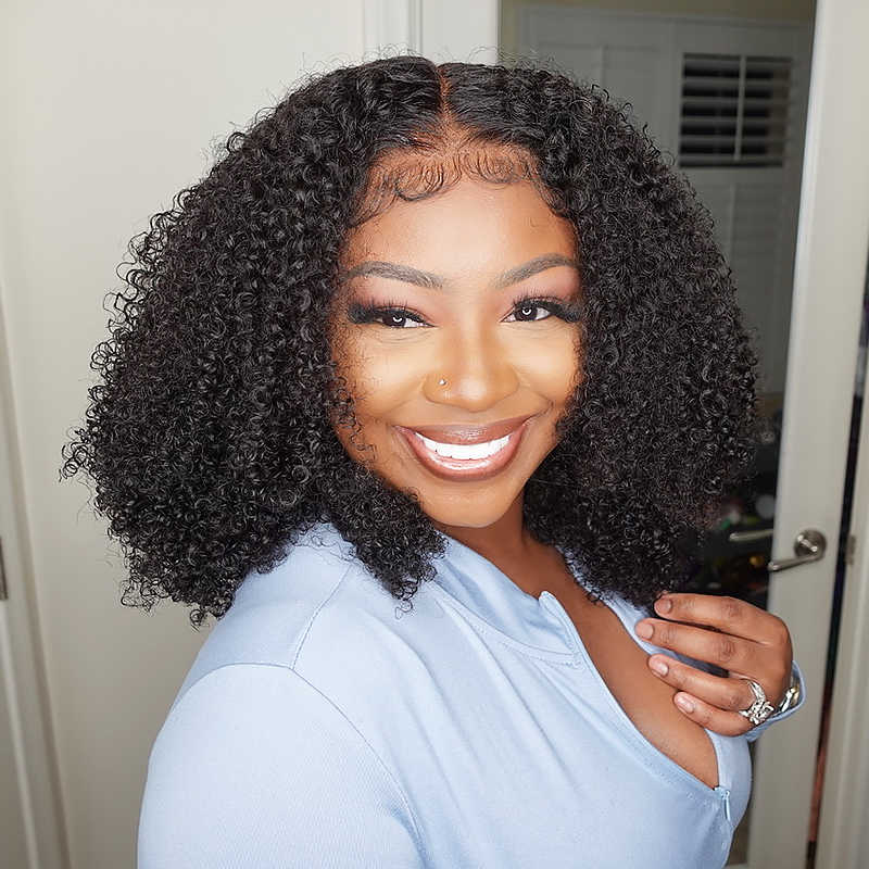 Voluminous Black Kinky Curly Shoulder Wig, Layers Voluminous Black Kinky Curly Shoulder Wig, Layers — Wig Hair