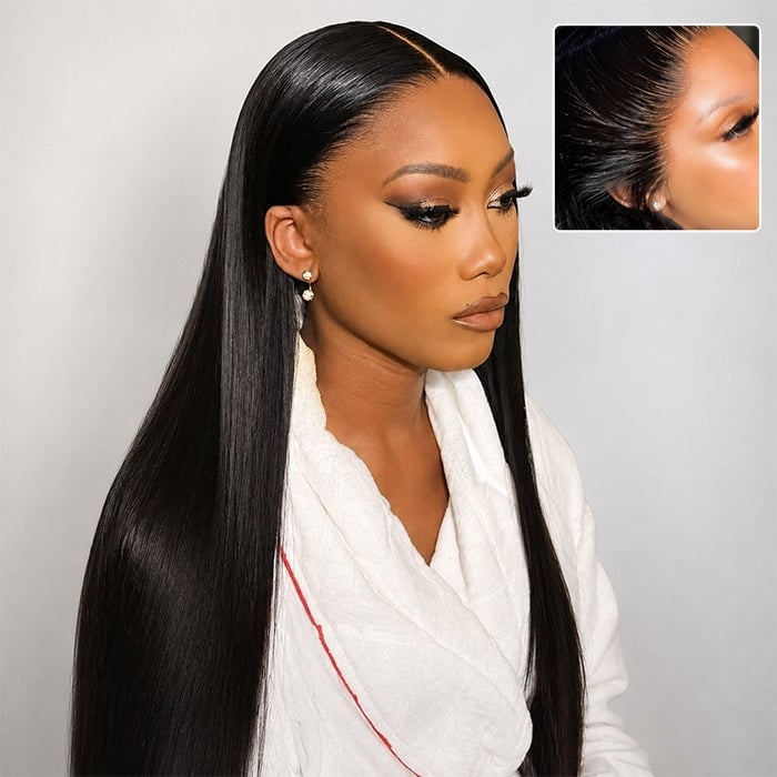 Glossy Black Mid-Back Straight Wig Glossy Black Mid-Back Straight Wig — Wig Hair