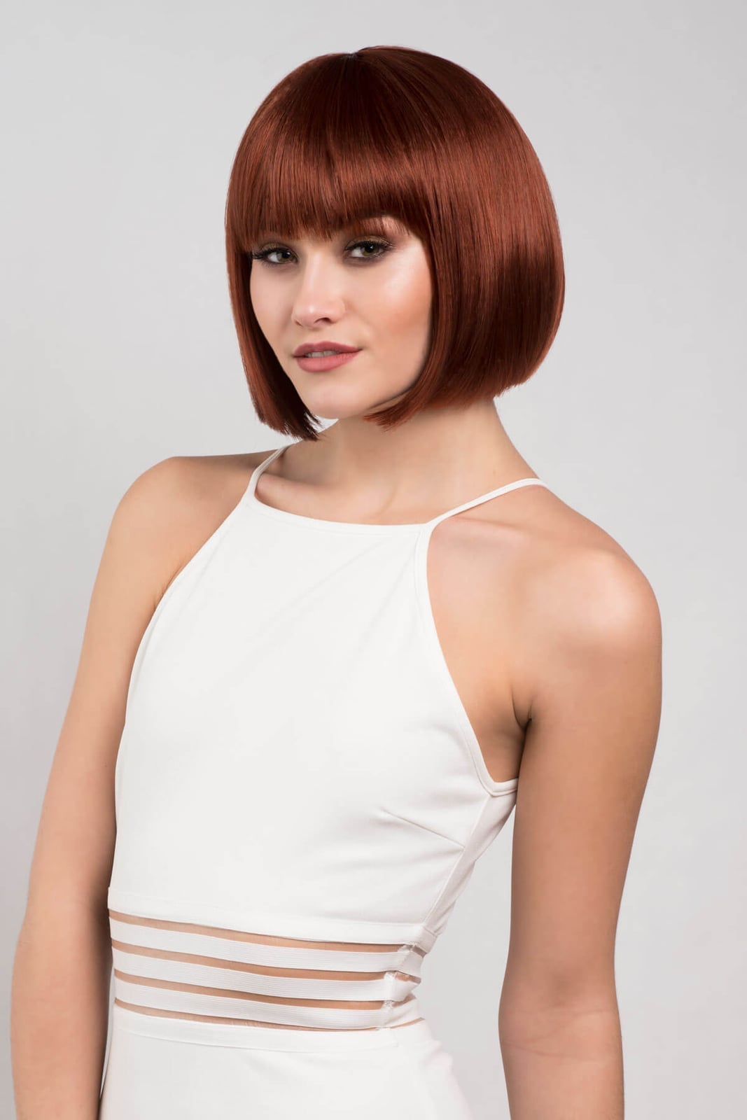 Ginger Chin Bob With Blunt Bangs Ginger Chin Bob With Blunt Bangs — Wig Hair