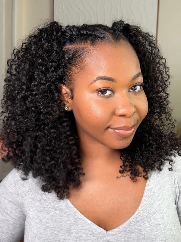 Layered Shoulder Length Curly With Braids Layered Shoulder Length Curly With Braids — Wig Styles
