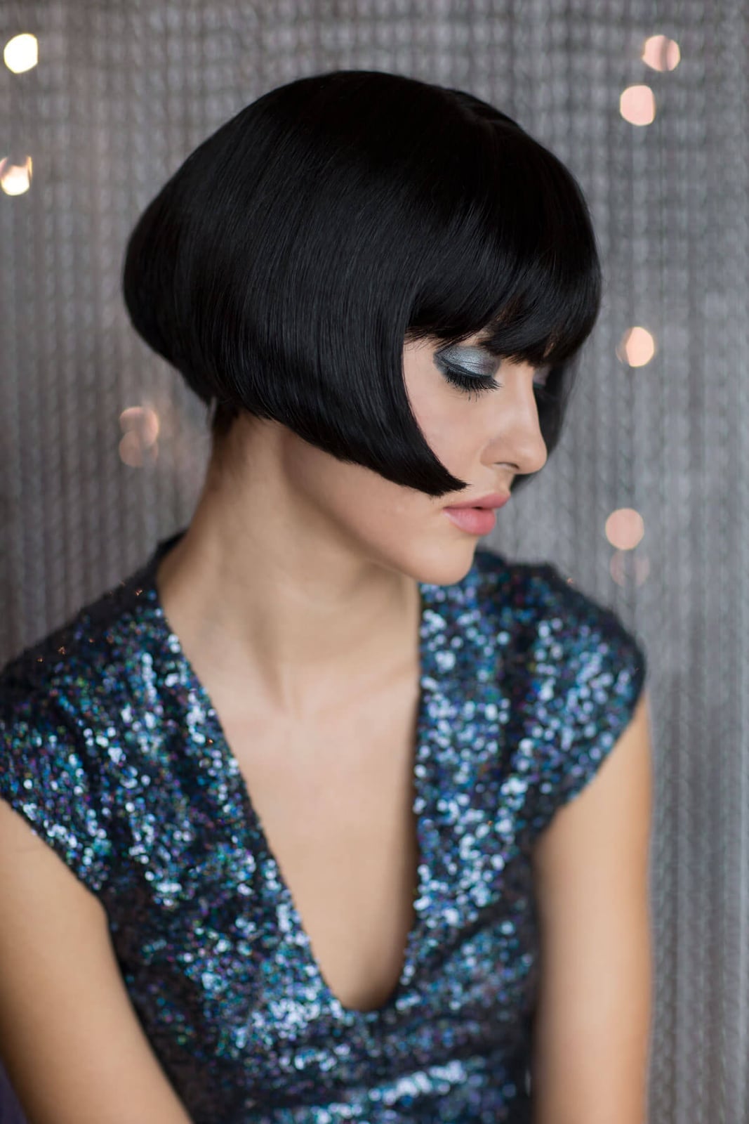 Sculpted Geometric Bob With Blunt Fringe Sculpted Geometric Bob With Blunt Fringe — Wig Styles