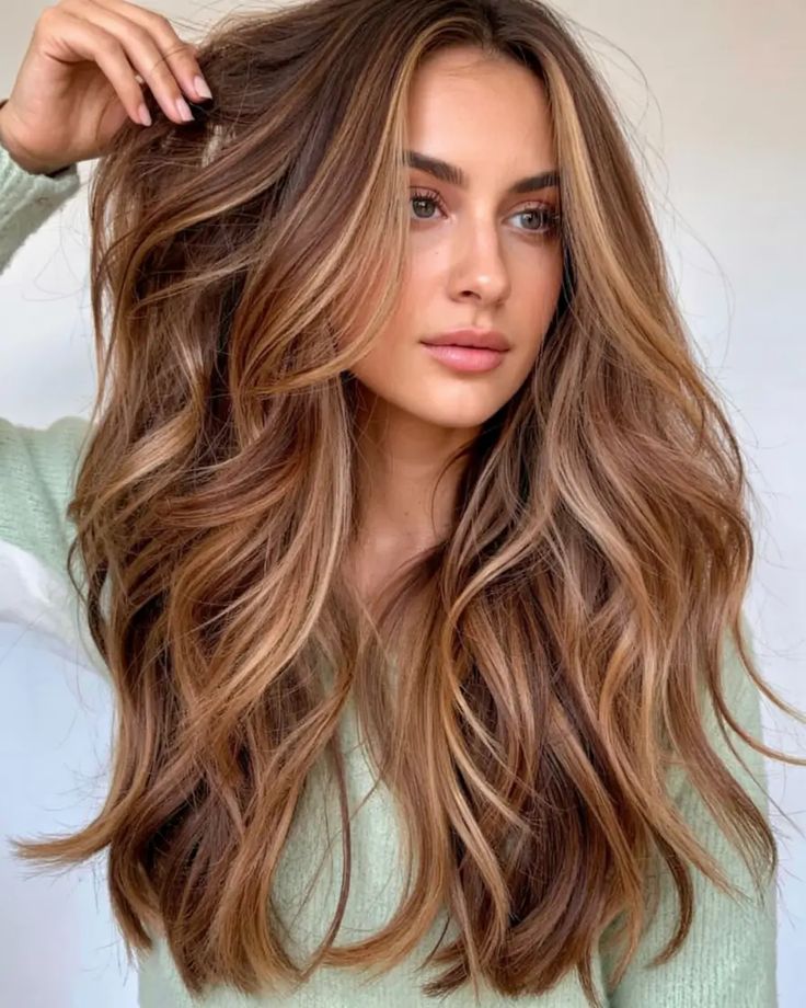 Mid-Back Rich Brown With Subtle Blonde Highlights — Winter Hair Color