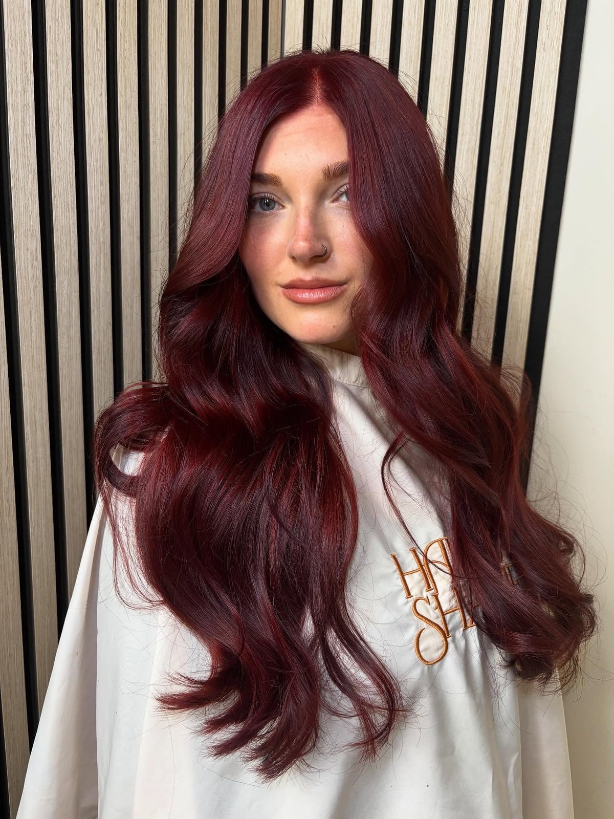 Mid-Back Deep Burgundy With Red Undertones — Winter Hair Color