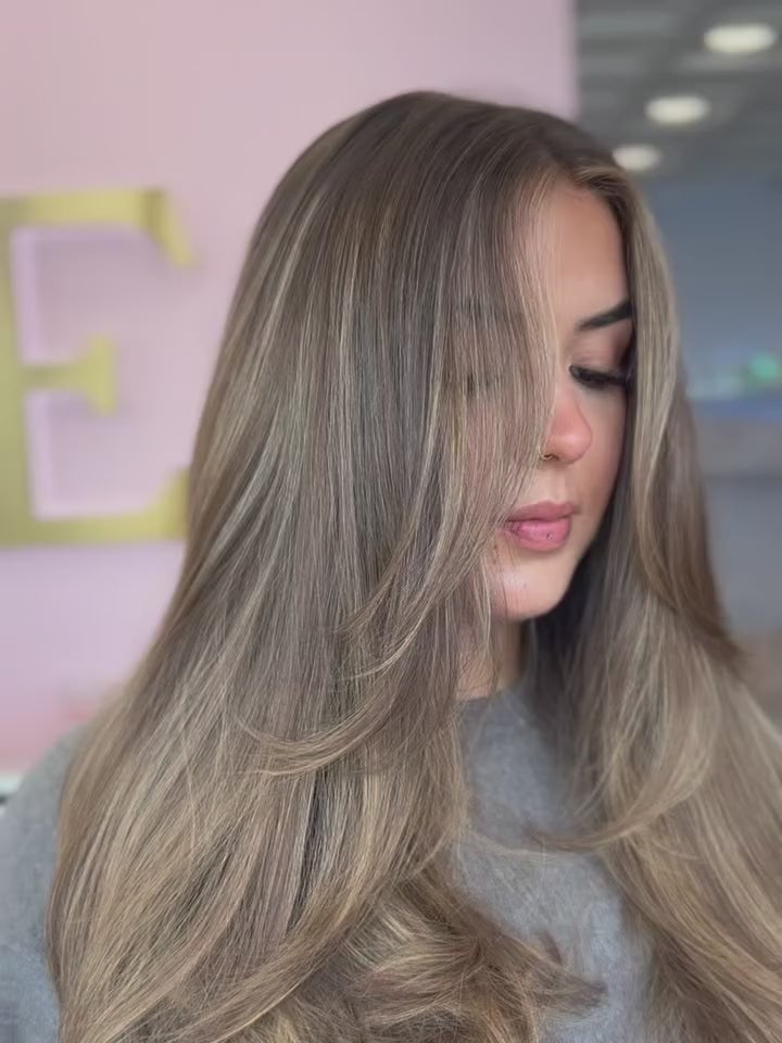 Long Ash Blonde With Root Shadow — Winter Hair Color