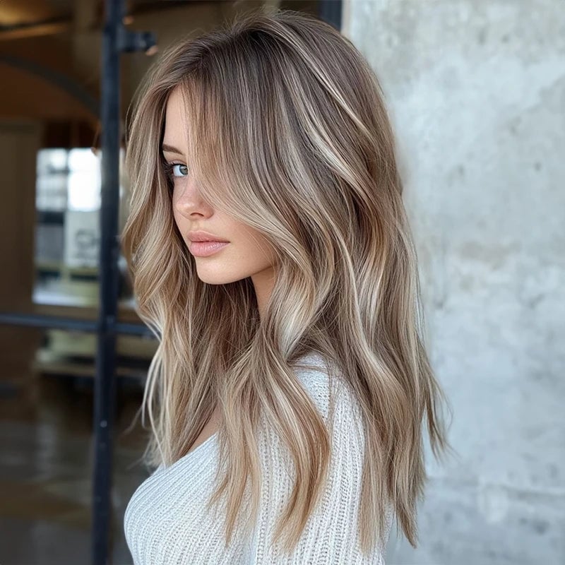 Mid-Back Honey Blonde Balayage — Winter Hair Color
