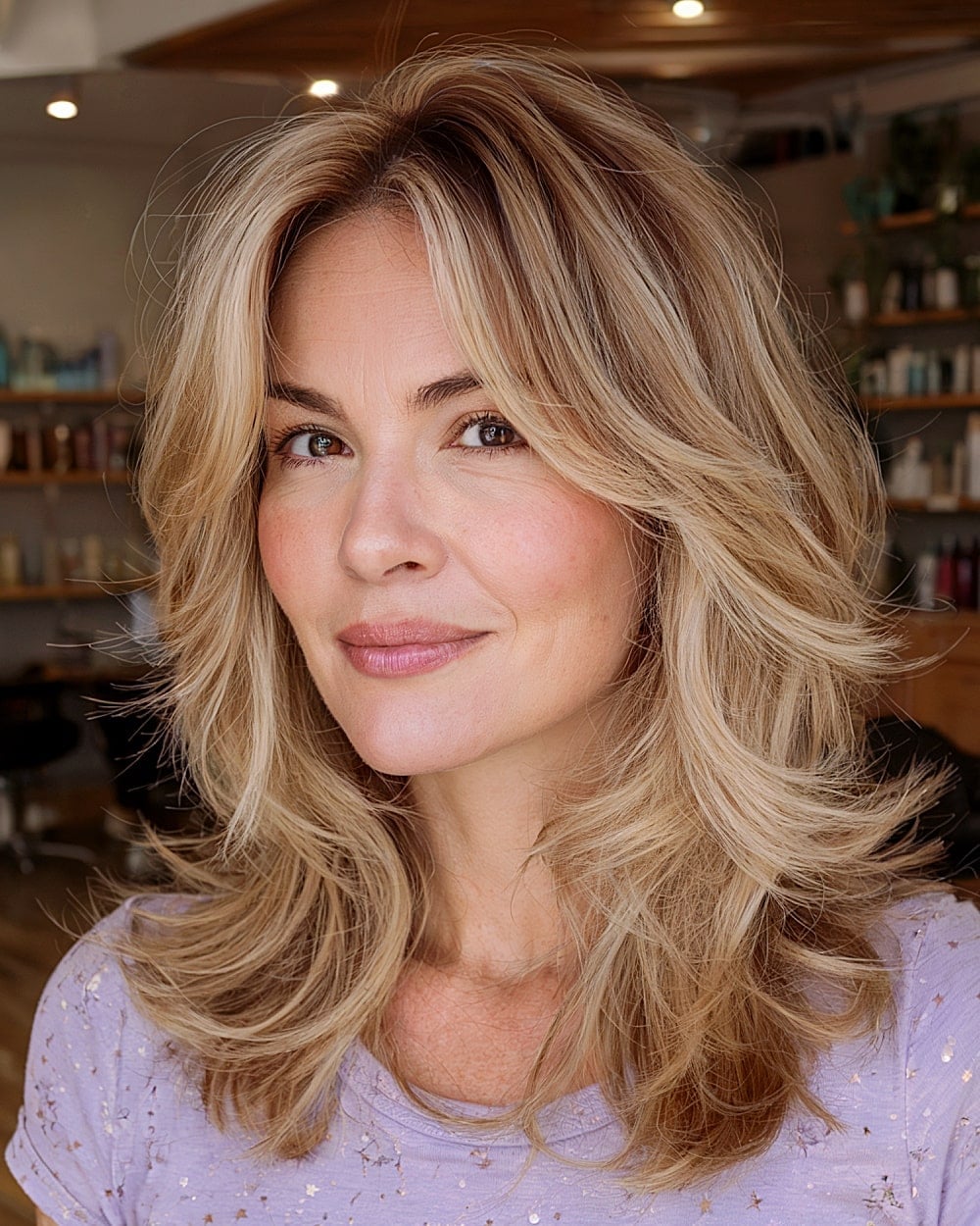 Collarbone Blonde Wolf Cut Voluminous Blowout Collarbone Blonde Wolf Cut Voluminous Blowout