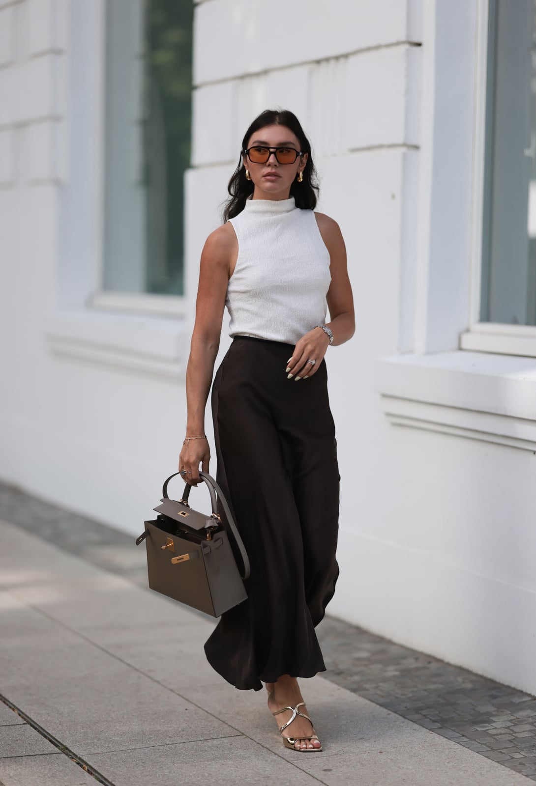 Satin Wide-Leg Trousers for Elevated Work Style — Work Outfits