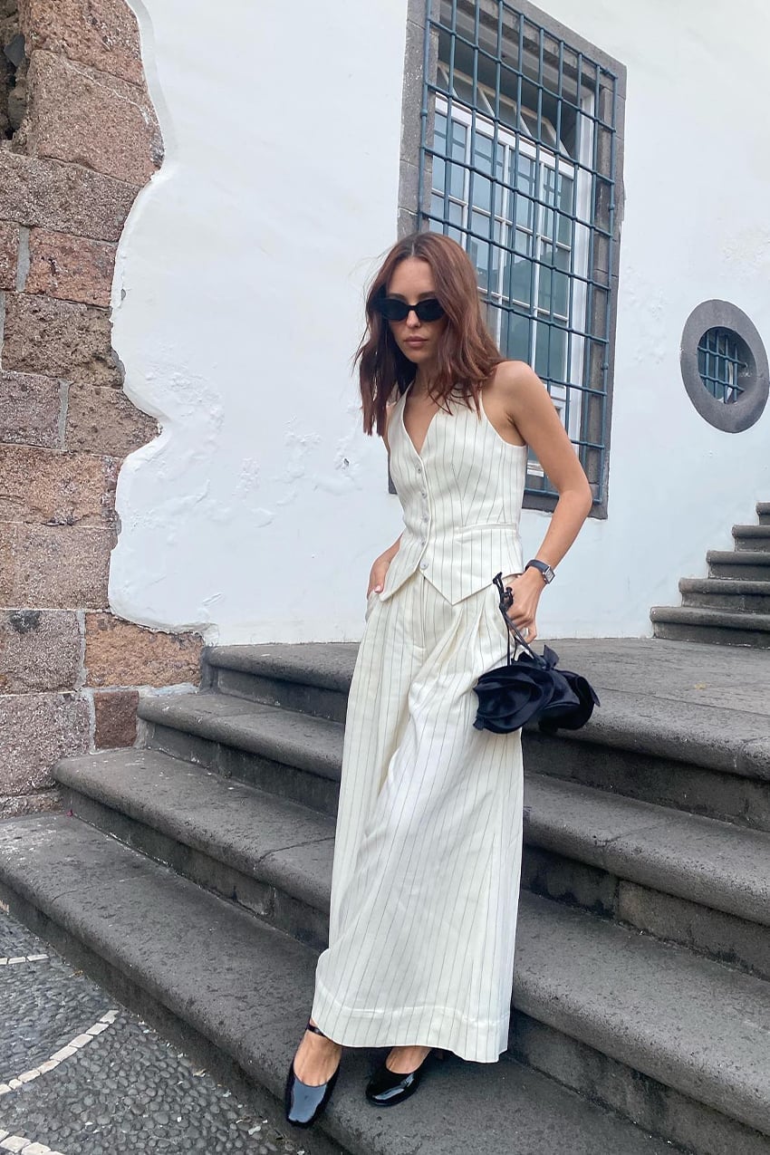 Pinstripe Vest and Trouser Set for Tailored Sophistication — Work Outfits