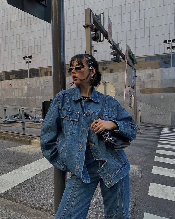 Denim Jacket and Jeans Canadian Tuxedo — Y2K Outfits 2000s