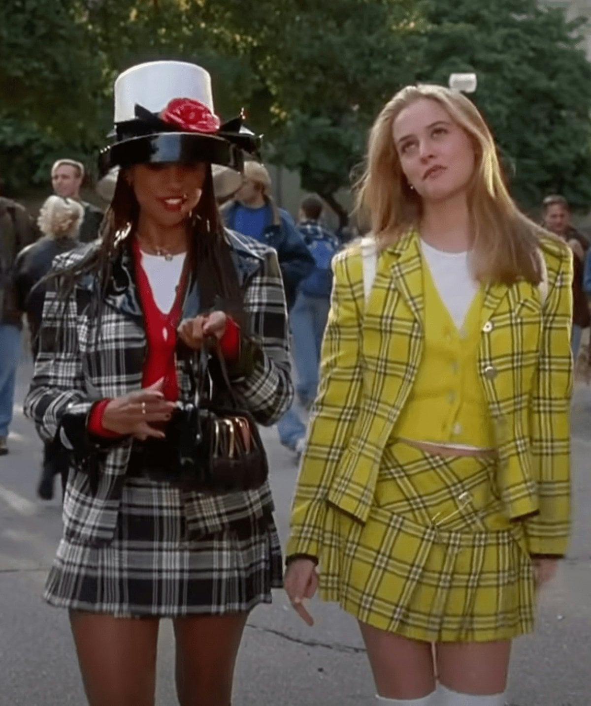 Plaid Blazer Set with Mini Skirt and Knee-High Socks — Y2K Outfits 2000s