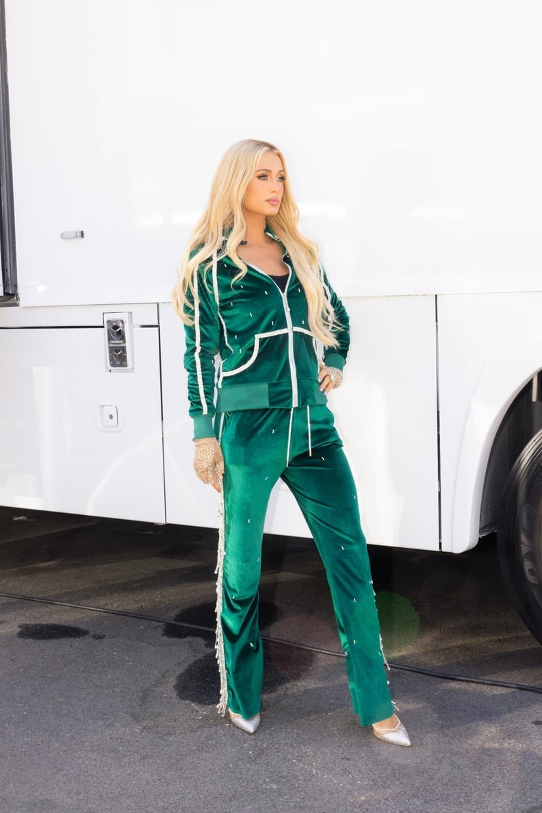 Green Leather Pants with Graphic Tank Top — Y2K Outfits 2000s