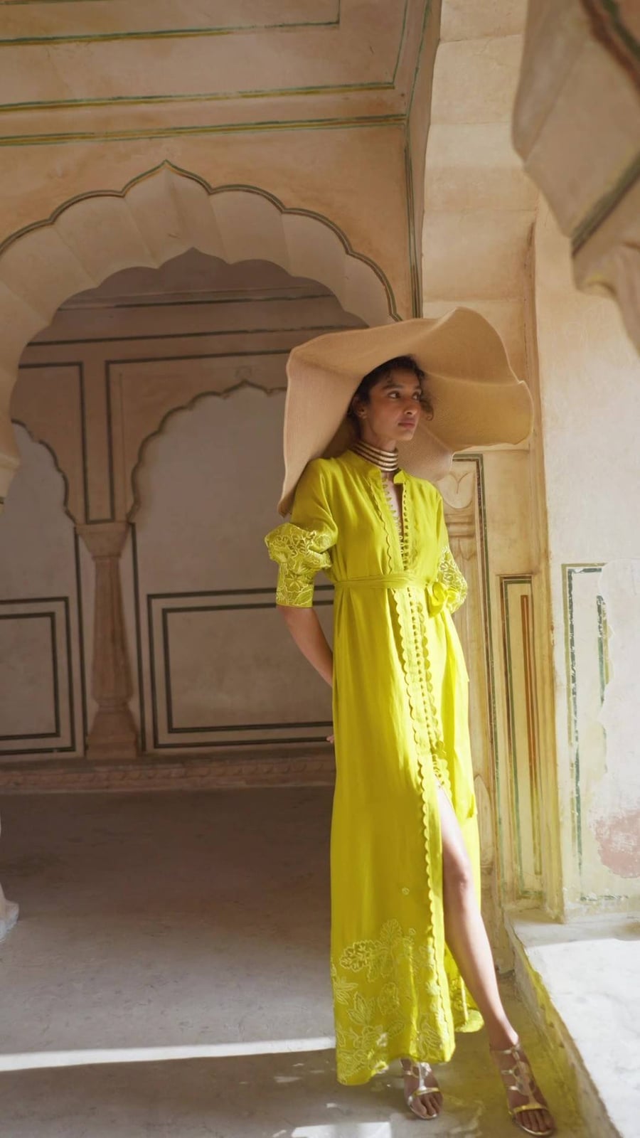 Lime Green Maxi Dress for Resort Wear Yellow Outfits