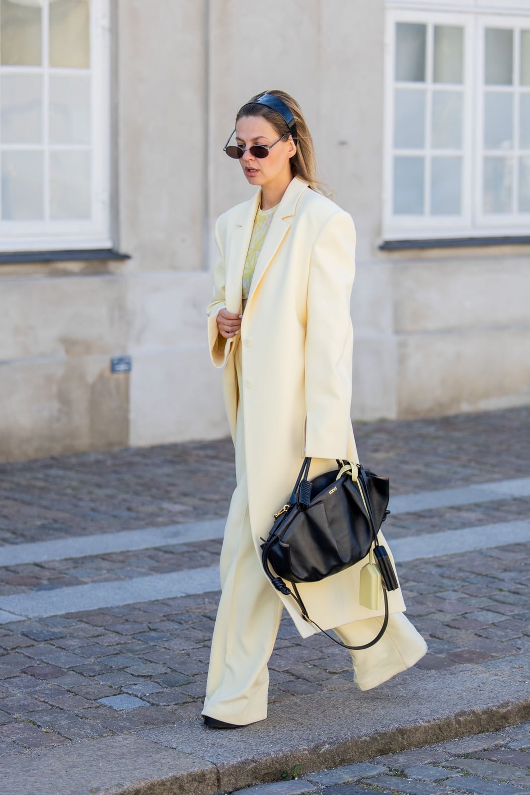 Oversized Pale Yellow Coat and Trousers Oversized Pale Yellow Coat and Trousers — Yellow Outfits