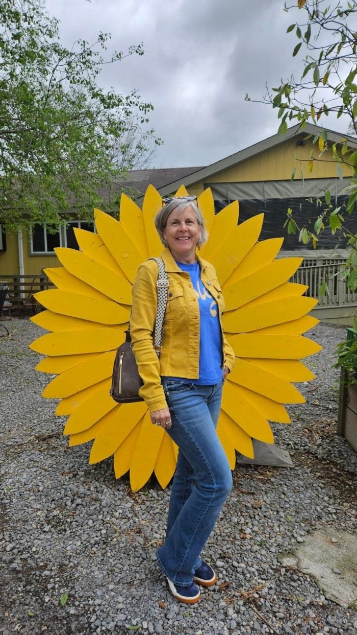 Yellow Denim Jacket Over Blue T-Shirt and Jeans — Zoo Outfits