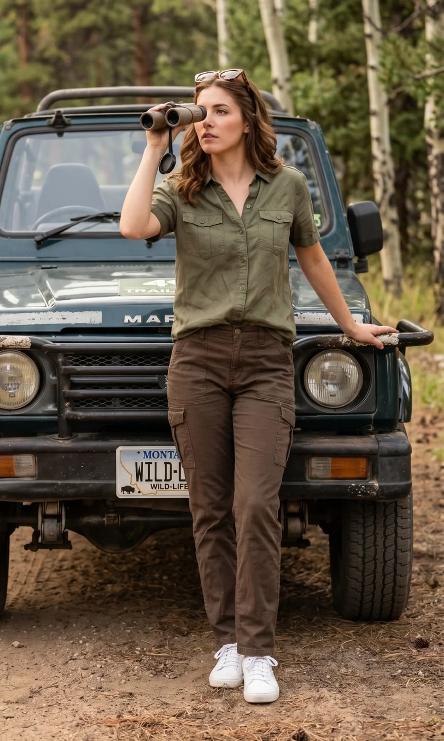Olive Green Utility Shirt and Brown Cargo Pants — Zoo Outfits